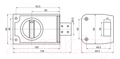 Изображение товара Замок накладной ПроСам Полимер ЗНД-1/М / 86900