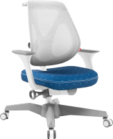 Кресло растущее ТСТ Nanotec Ego-C Mesh с сетчатой спинкой и подлокотниками (синий) - 