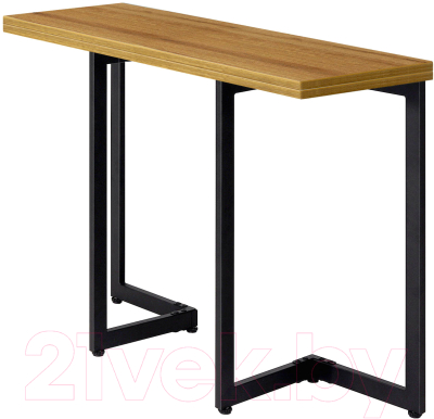 Обеденный стол Millwood Арлен 3 38-76x110x76 (дуб золотой Craft/металл черный)