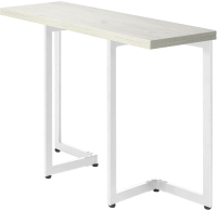 Обеденный стол Millwood Арлен 3 38-76x110x76 (дуб белый Craft/металл белый) - 