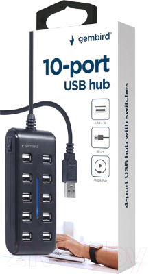 USB-хаб Gembird UHB-U2P10P-01