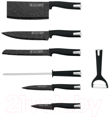 Набор ножей Mercury Haus Kitchen King KK-SL8-BLK