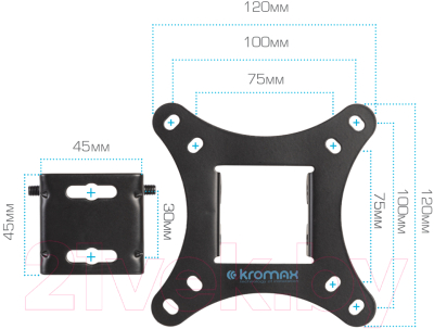 Кронштейн для телевизора Kromax VEGA-6 NEW (черный)