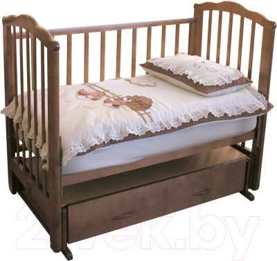 Детская кроватка Красная звезда Элина С669 (красно-коричневый)