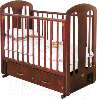 Детская кроватка Красная звезда Виталина Жираф С851 (вишня)