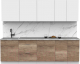 Готовая кухня Интермебель Микс Топ-9 2.6м (белый премиум/дуб каньон/мрамор лацио белый) - 