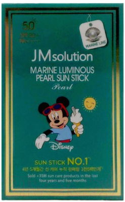 Крем солнцезащитный JMsolution Marine Luminous Pearl Sun Stick Pearl Disney Mickey (21г)