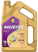 Моторное масло MIRAX MX7 5W40 SL/CF A3/B4 / 607025 (4л) - 