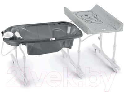 Столик пеленальный Cam Idro Baby Estraibile с ванночкой / C518-C262 (тедди серый/серый)