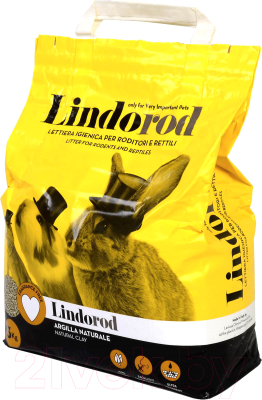 Наполнитель для туалета LindoCat Впитывающий минеральный для грызунов и рептилий / 0550/LC (3кг)