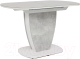 Обеденный стол Аврора Бристоль 120-151.5x80 (стекло капучино/сильвер/белый) - 