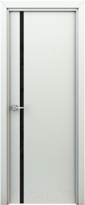Дверной блок SMART Соло комплект 60x200 (белый/черное стекло)