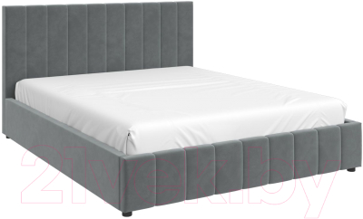 Полуторная кровать Bravo Мебель Нельсон Вертикаль с металлокаркасом 120x200 (холодный-серый)