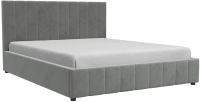Полуторная кровать Bravo Мебель Нельсон Вертикаль с ПМ 120x200 (холодный-серый) - 
