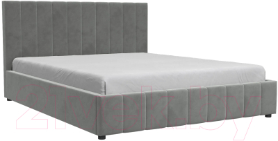 Полуторная кровать Bravo Мебель Нельсон Вертикаль с ПМ 120x200 (холодный-серый)