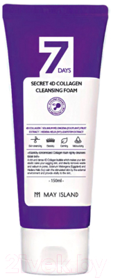 Пенка для умывания May Island 7 Days Secret 4d Collagen Cleansing Foam (150мл)