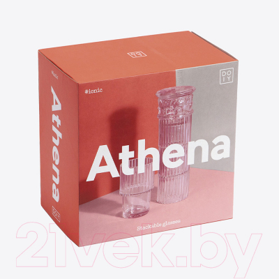 Набор стаканов Doiy Athena / DYGLAATPK (4шт, розовый)