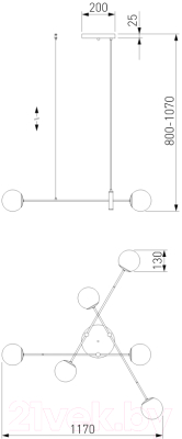 Люстра Евросвет 70146/6 (черный)