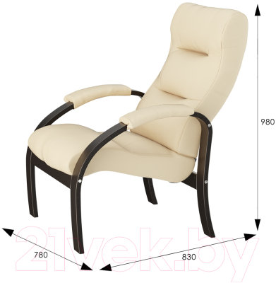 Кресло мягкое Мебелик Шоле (Ева 2/венге)