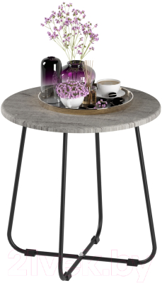 Журнальный столик Мебелик BeautyStyle 14 (серый шпат/черный)