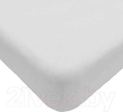 Простыня Luxsonia Трикотаж 120x200 / Мр0000-0 (белый)