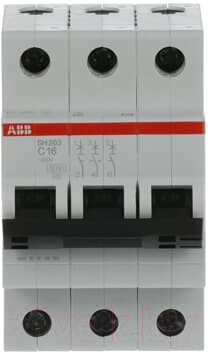 Выключатель автоматический ABB SH203-C16 3P 16А / 2CDS213001R0164