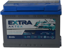 Автомобильный аккумулятор АкТех Extra Premium 740A L+ / ATEXP773L (77 А/ч) - 