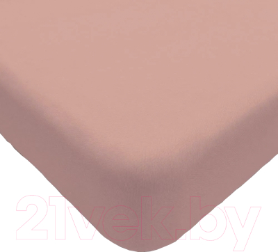 Простыня Luxsonia Трикотаж на резнке 120x200 / Мр0010-5 (розовый)