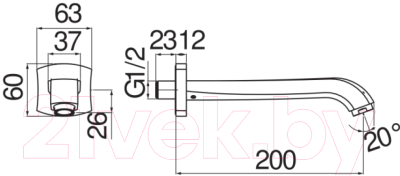 Излив Nobili AV00158/41BR