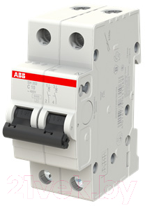 Выключатель автоматический ABB SH202-C10 2P 10А / 2CDS212001R0104