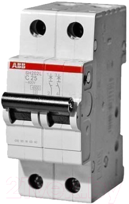 Выключатель автоматический ABB SH202-C25 2P 25А / 2CDS212001R0254
