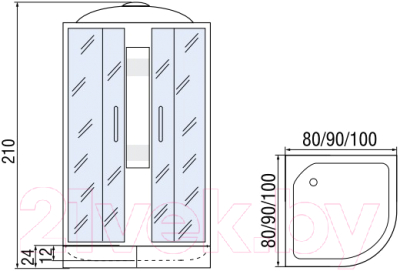 Душевая кабина RIVER Мономах 80/24 С МЗ