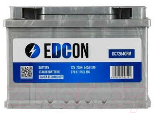 Автомобильный аккумулятор Edcon DC72640RM (72 А/ч)