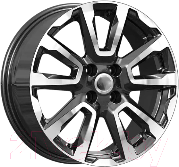 Литой диск K&K КС1026 Vesta Cross 16x6.5" 4x100мм DIA 60.1мм ET 43мм (Алмаз черный)