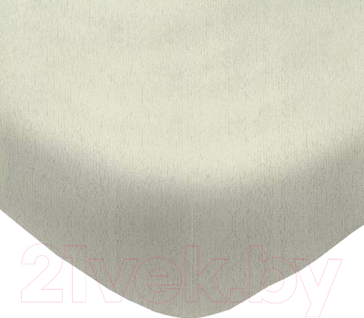 Простыня Luxsonia Махра на резинке 90x200 / Мр0020-6 (молочный)