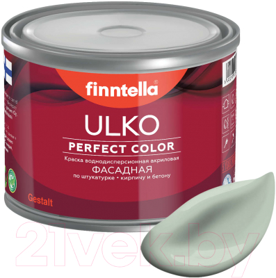 Краска Finntella Ulko Meditaatio / F-05-1-3-FL043 (2.7л, серо-зеленый)