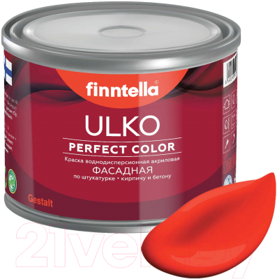 Краска Finntella Ulko Puna Aurinko / F-05-1-3-FL125 (2.7л, закатный красный)
