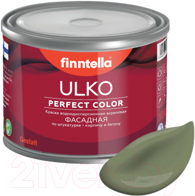 Краска Finntella Ulko Oliivi / F-05-1-9-FL021 (9л, темно-зеленый)