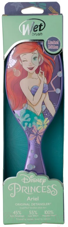 Расческа Wet Brush Disney Princess Wholehearted Ariel Purple