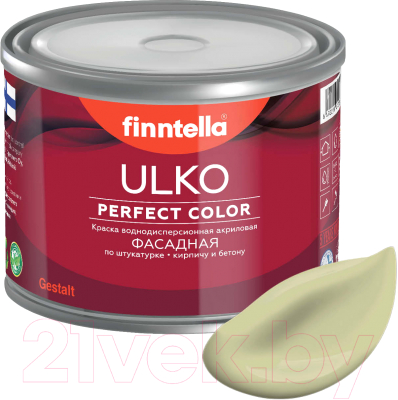 Краска Finntella Ulko Lammin / F-05-1-3-FL034 (2.7л, бледно-зеленый)