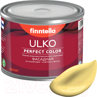 Краска Finntella Ulko Maissi / F-05-1-3-FL114 (2.7л, светло-желтый)