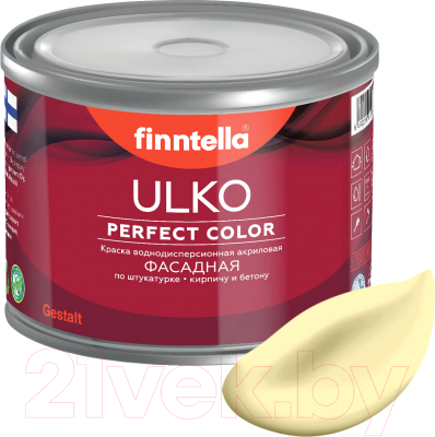 Краска Finntella Ulko Sade / F-05-1-3-FL116 (2.7л, светло-желтый)