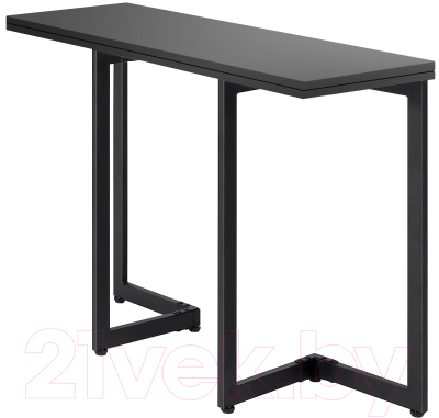 Обеденный стол Millwood Арлен 2 38-76x120x76 (антрацит/металл черный)