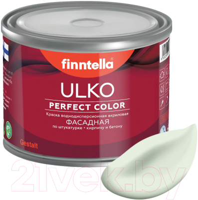 Краска Finntella Ulko Kalpea / F-05-1-3-FL029 (2.7л, бледно-зеленый)