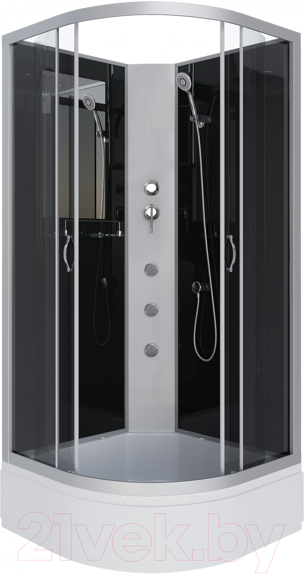 Душевая кабина Niagara NG-3502-14BKG 100x100 (тонированное стекло)