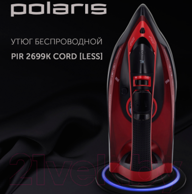 Беспроводной утюг Polaris PIR 2699K (красный/черный)