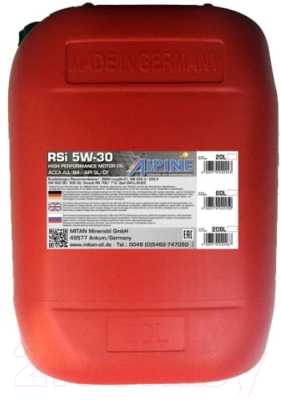 

Моторное масло ALPINE, RSi 5W30 / 0101624