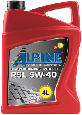 Моторное масло ALPINE RSL 5W40 / 0100148 (4л)