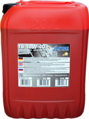 Моторное масло ALPINE TS 10W40 / 0100083 (20л)