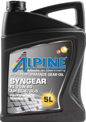 

Трансмиссионное масло ALPINE, Syngear FE 75W80 / 0101582